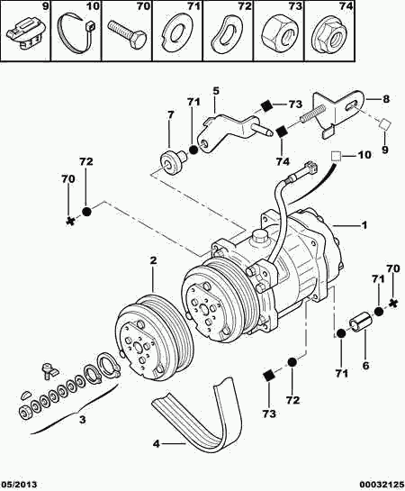 PSA 6453.FE - Compresseur, climatisation www.autovaste.com