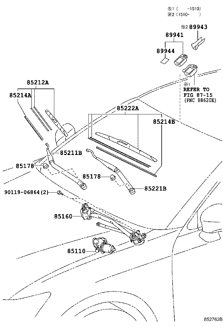 LEXUS 85222-30650 - Balai d'essuie-glace www.autovaste.com