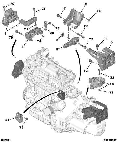 PSA 1807 HX - Support moteur www.autovaste.com